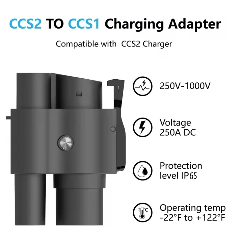 CCS1  CCS2  NACS DC charging adapter A wide range of converters to choose from 32A 1000V electric vehicles fast charging adaptor