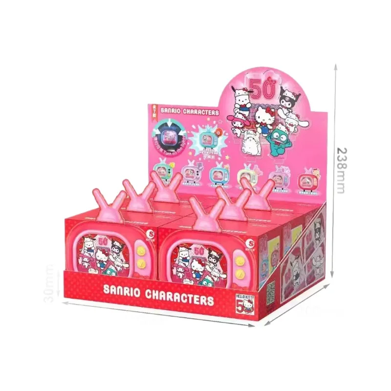 Nieuwe Sanrio Familie Hellokitty 50-jarig Jubileum Handheld Tv-Serie Blinde Doos Trendy Speelgoed Schattig Desktop Ornament Verrassingsgeschenk