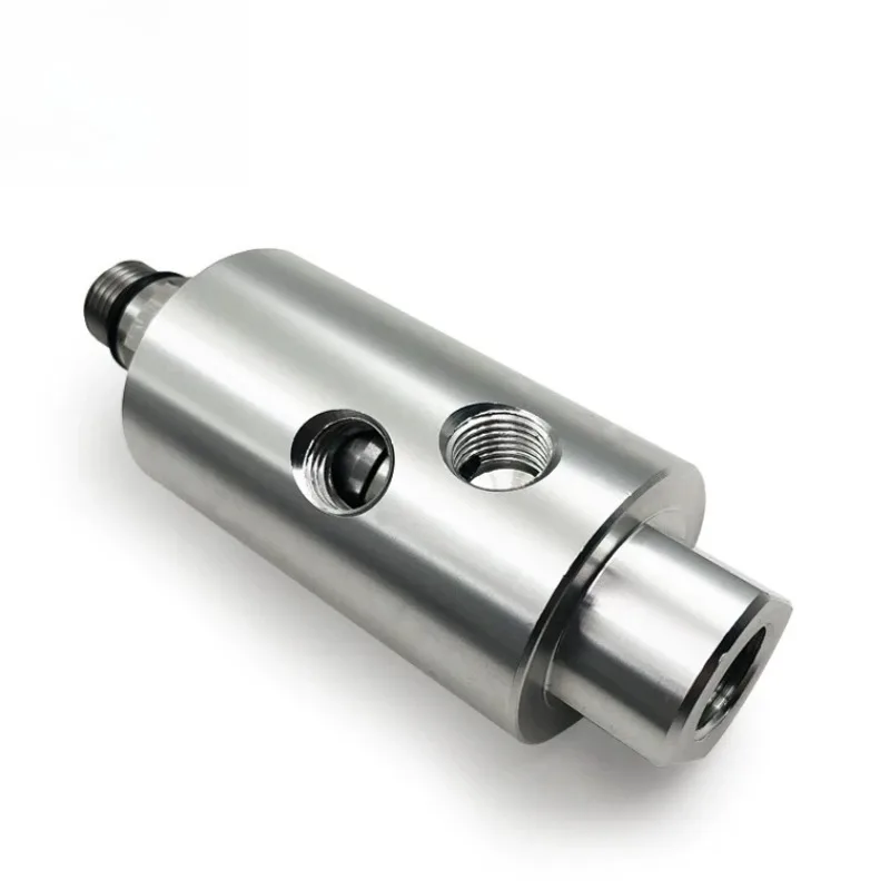 High Speed High Pressure Rotary Union Through Spindle Coolant Hydraulic Oil Connector For CNC Machining Center Spindle