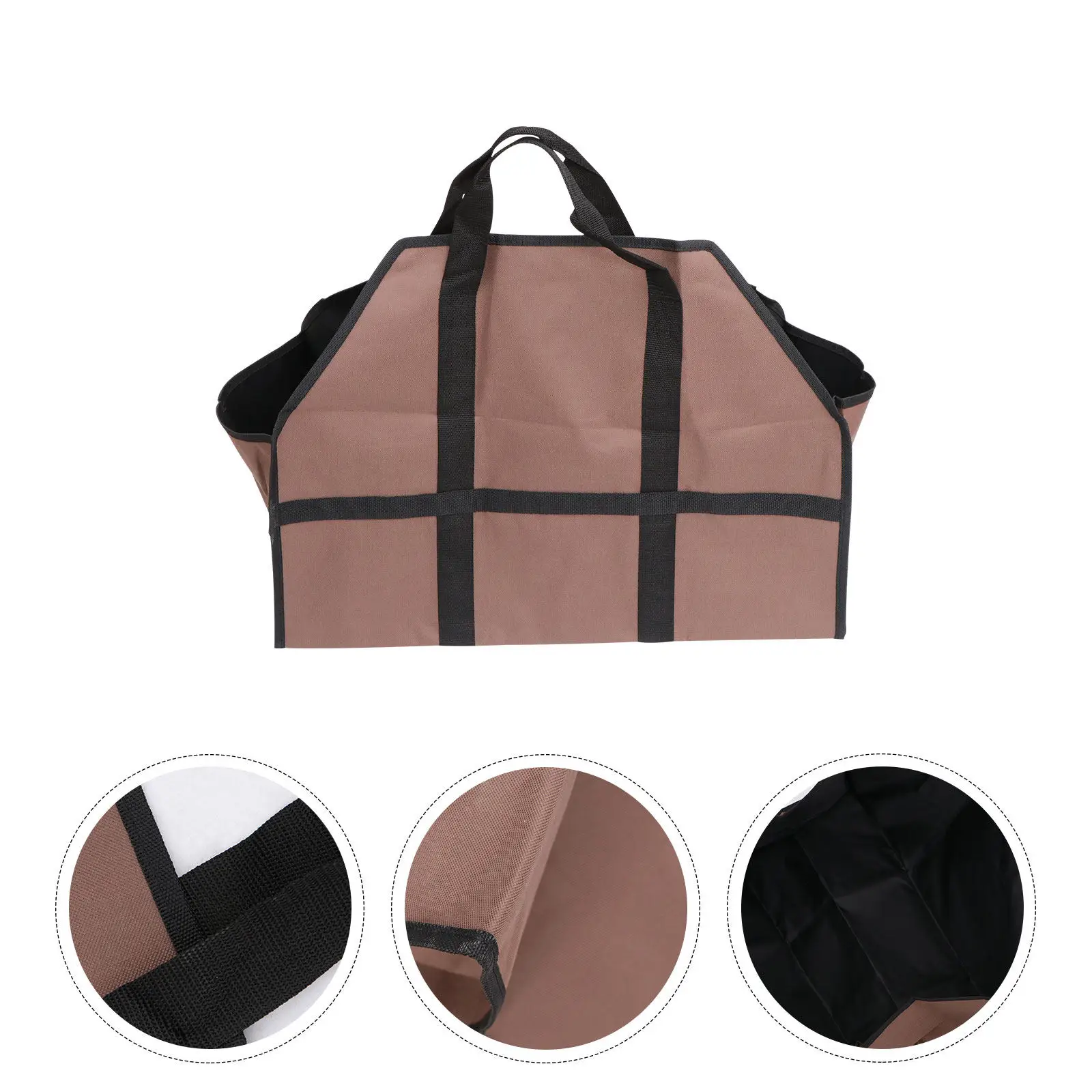 

1 шт. Премиум-класса, сверхпрочная складная сумка-переноска для дров (дуб, клен), для хранения в камине, сада, пикника, кемпинга