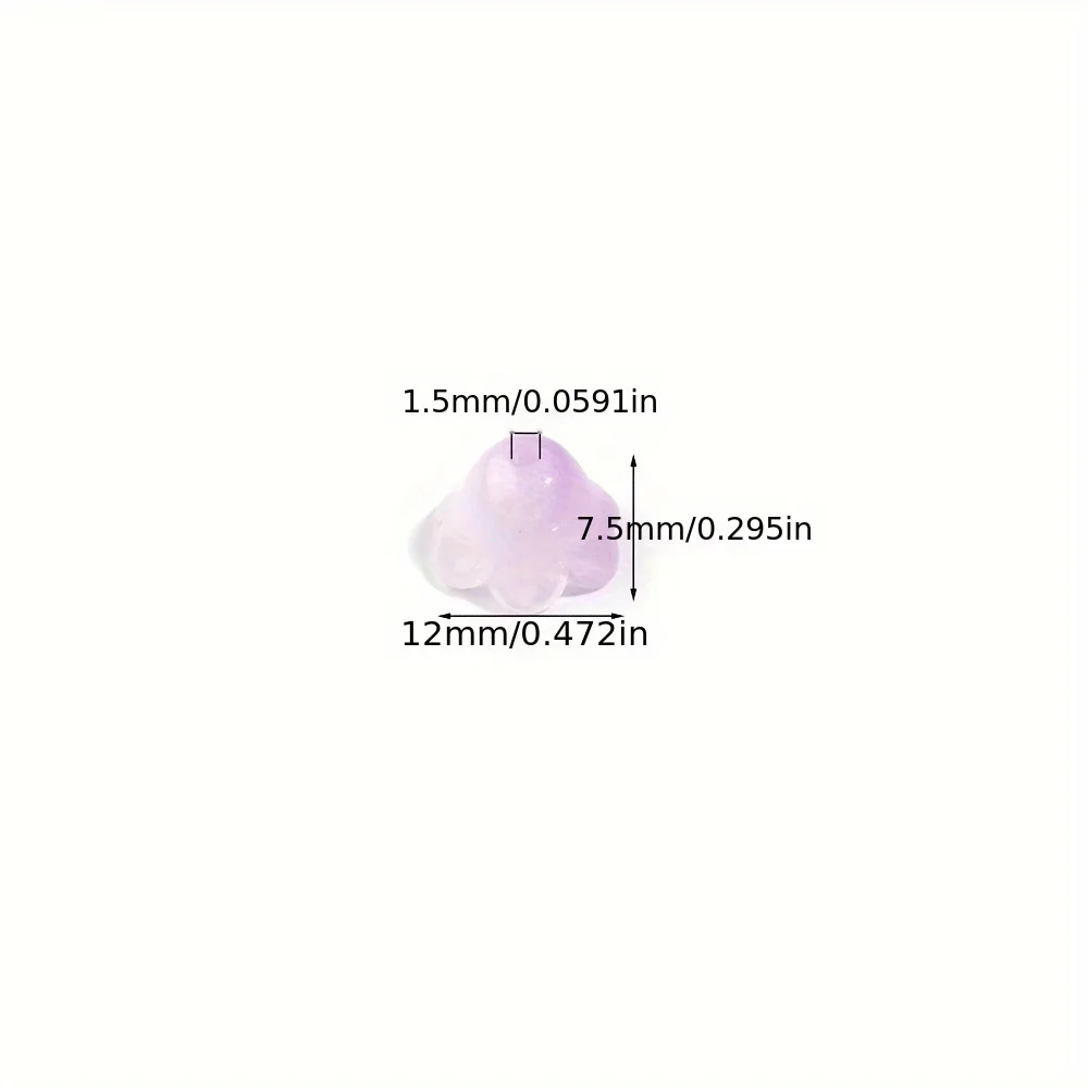 50/150Pcs 8x7mm Multicolor AB Acrylic Lily of the Valley Flower Beads Loose Spacers for DIY Jewelry Bracelet Necklace Making