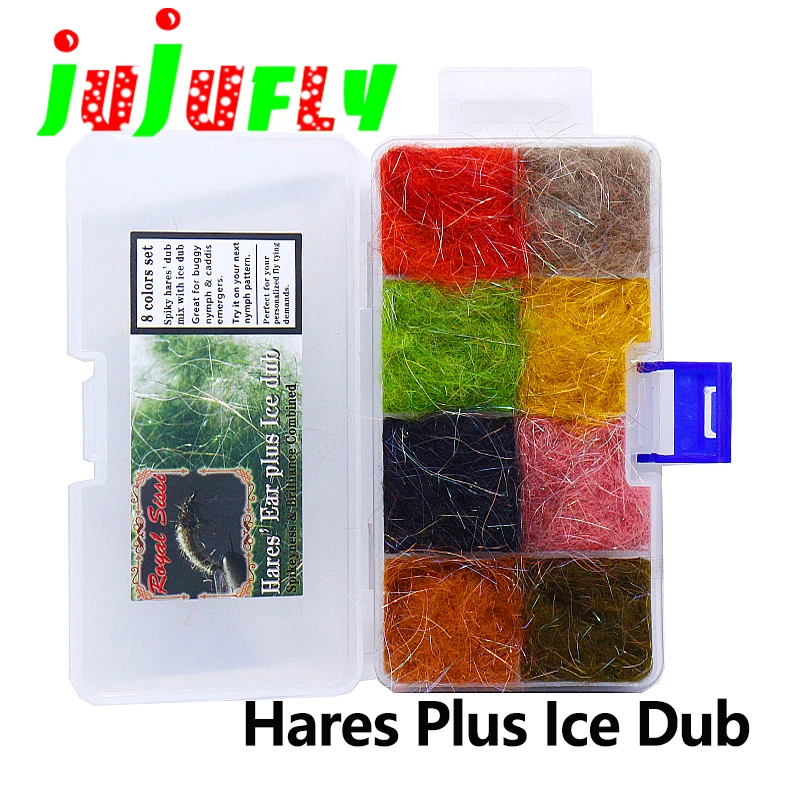 jujufly well blended sparkle nymph fly tying dubbing dispenser buggy czech nymph laser fly dub fish catching fly tying materials