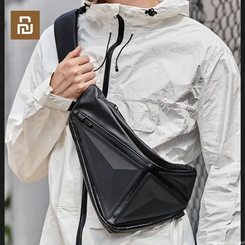youpin-tajezzo-polyhedron-crossbody-bag-backpack-for-men-anti-theft-shoulder-messenger-bags-male-waterproof-short-trip-chest-bag