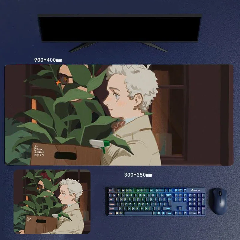 30/60/70/80CM Cartoon Good Omens Potting Mouse Pads Aziraphale Adorable Artistic Mice Keyboard TV Play Computer Peripherals