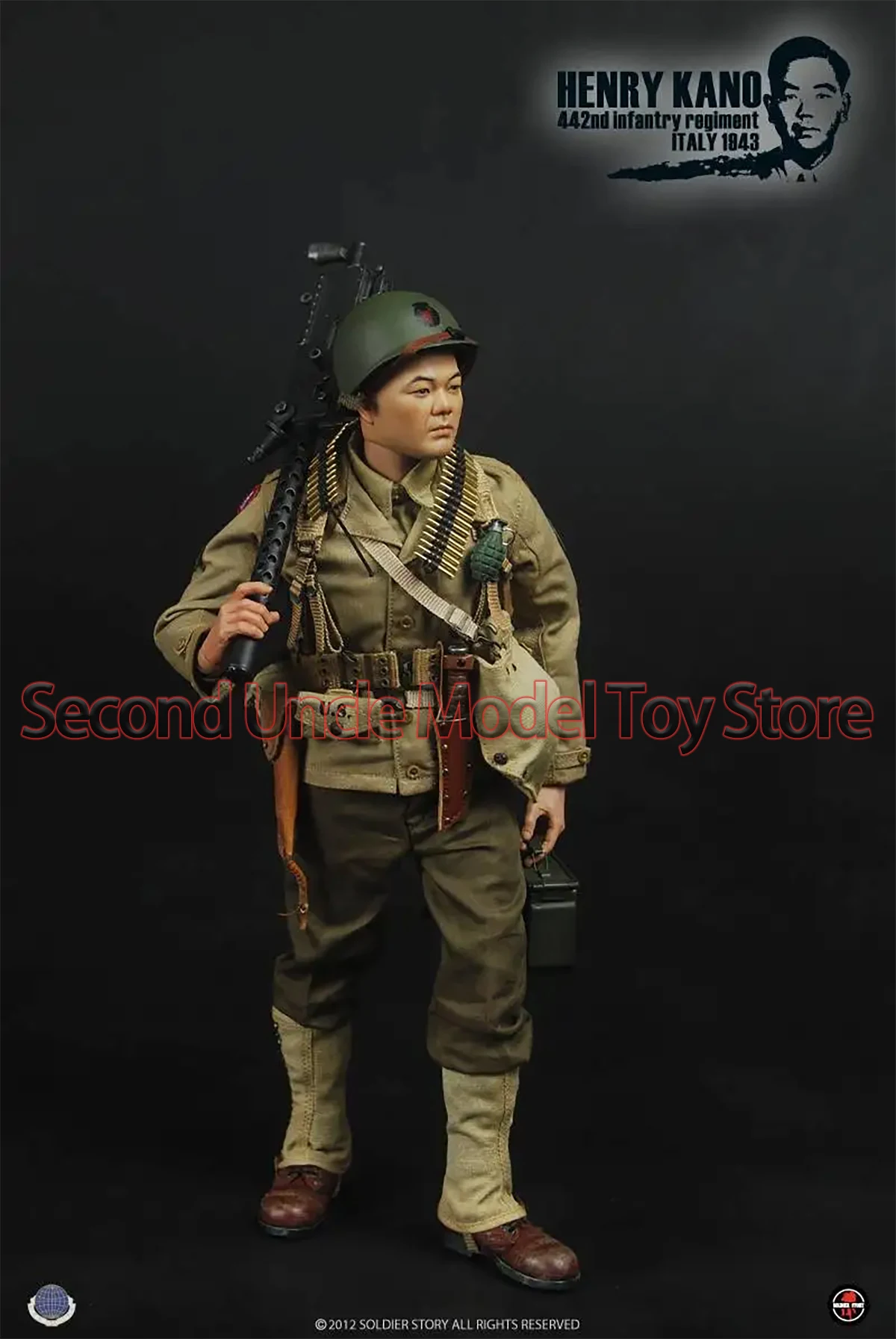 

Soldier Story SS059 1/6 WW II US 442nd Infantry Regiment 12'' Male Soldier Military Action Figure Full Set Collectible Model Toy