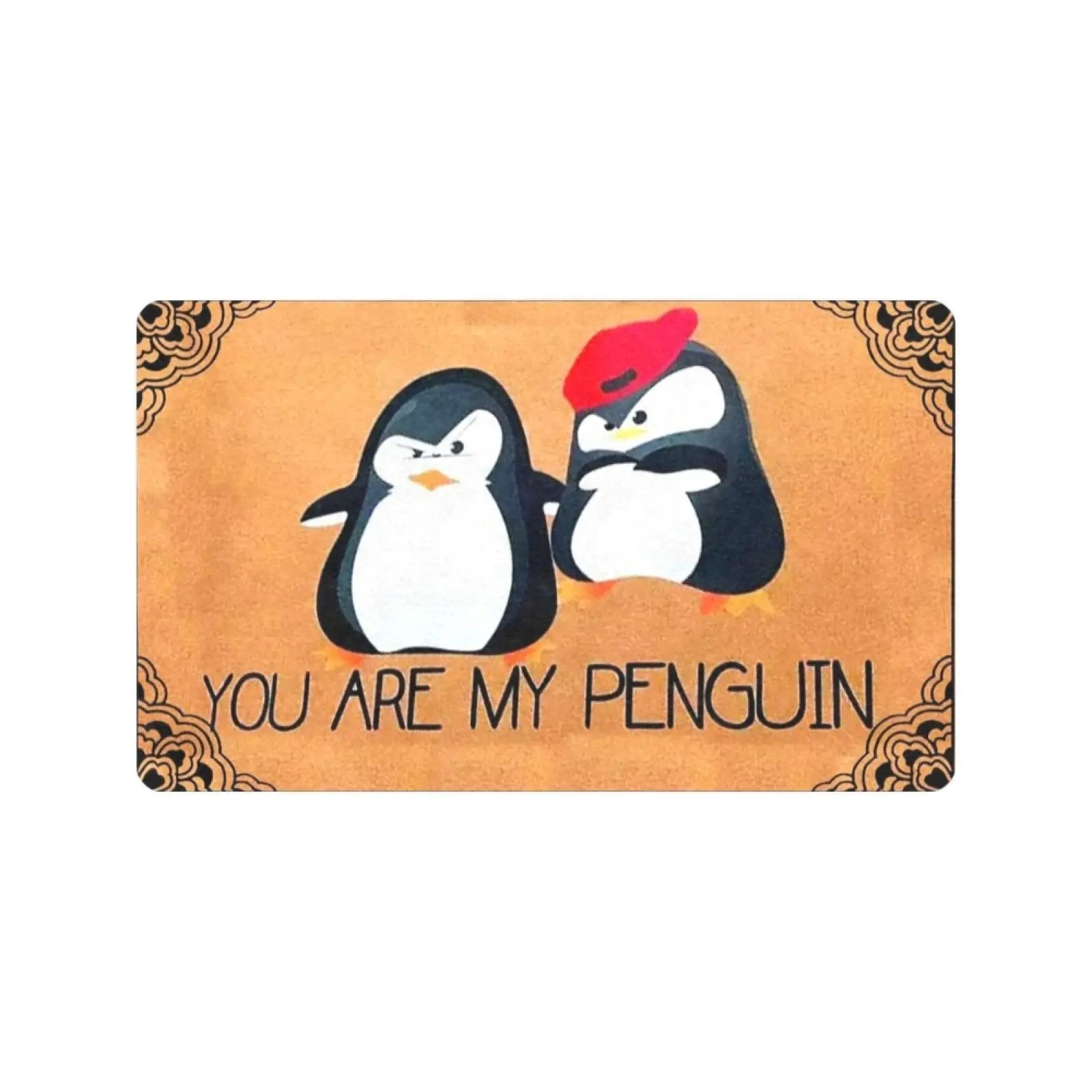 

YOU ARE MY PENGUIN Doormat Front Valentine's Day Custom Door Mat Rubber Outdoor Indoor Home Decor