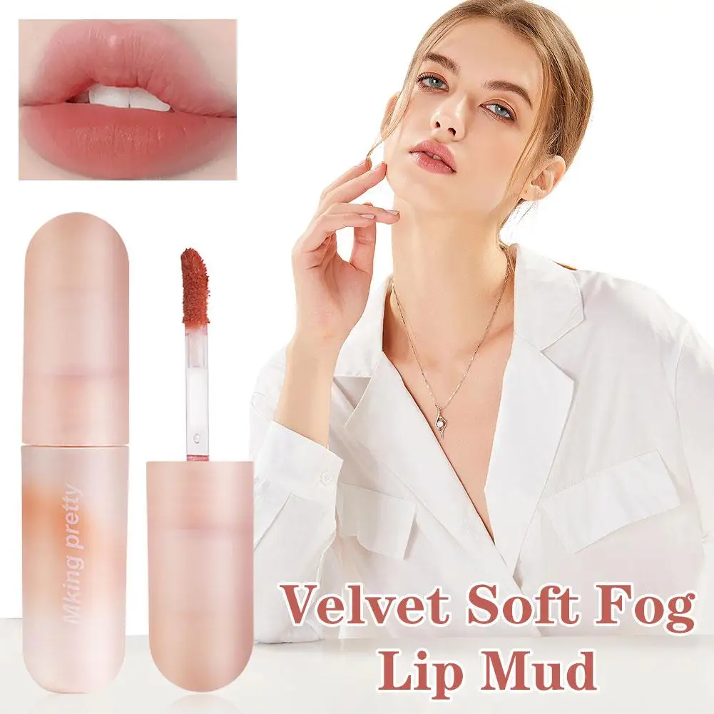 Velvet Matte Lip Mud Waterproof Not Easy To Lose Pigment Lipstick Natural Lasting Color Students Lip Nude Makeup G0Y1