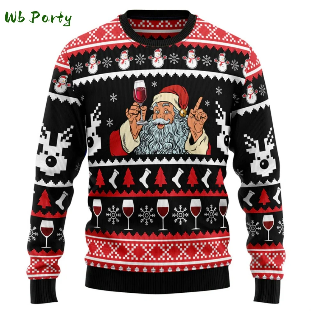 

2026 Christmas Sweater for Men Hip Hop Bar Party Tracksuit Holiday Sweatshirt Casual Y2k Man Sweatshirts Fashion Y2k Clothes Man