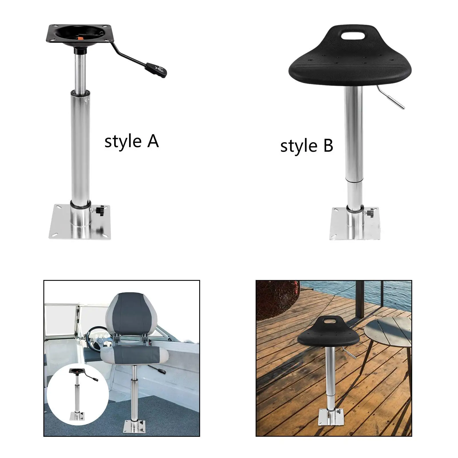 

Lifting Seat Pedestal Boat Seat Mount Base, Boat Accessories, 360 Degree Rotation,