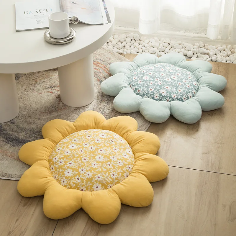 

60cm Round Pouf Tatami Cushion Pillow Floor Cushions Garden Seat Pillow Pad Throw Pillow Cushion Home Sofa cushion Sunflower