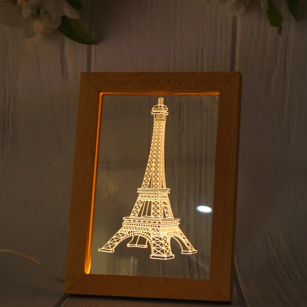 

1pc Led Photo Frame Light Unique Luminous Decor Creative Night Lamp Home Decor Living Room Gift Well-Made Acrylic Ornament