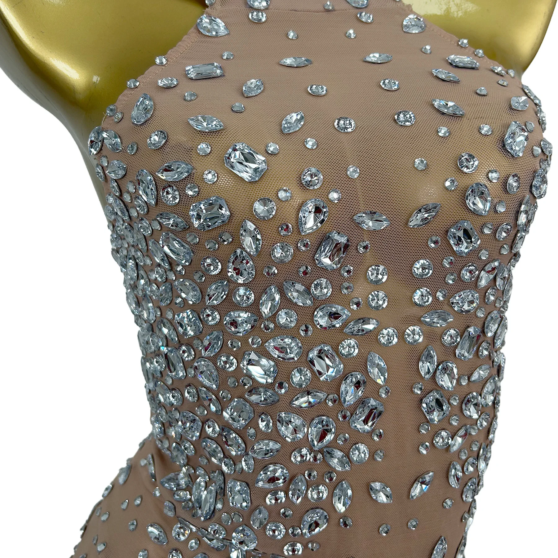 

Элегантное вечернее платье Bingmeishi для женщин: сексуальное, прозрачное, сетчатое, с бриллиантами, длинное, для свадьбы, дня рождения, коктейльных вечеринок и выпускных балов