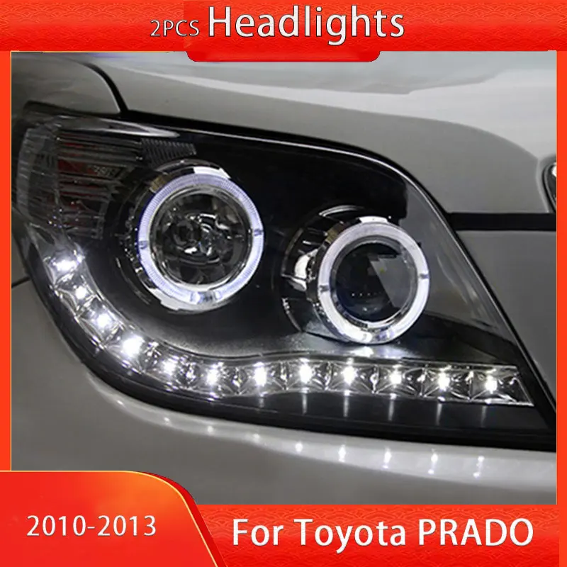 

Стайлинг автомобиля фары для Toyota Land Cruiser Prado 2010-2013 фары Prado светодиодные фары DRL светодиодные биксеноновые фары противотуманные фары