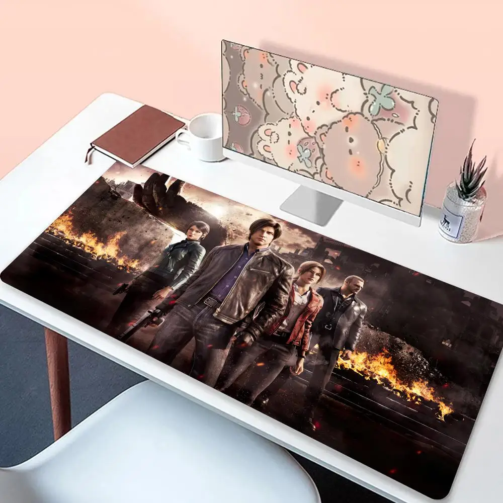 Mouse pads non-slip rubber computer pad large third-person horror shooting game Resident Evil series game pad game keyboard pad