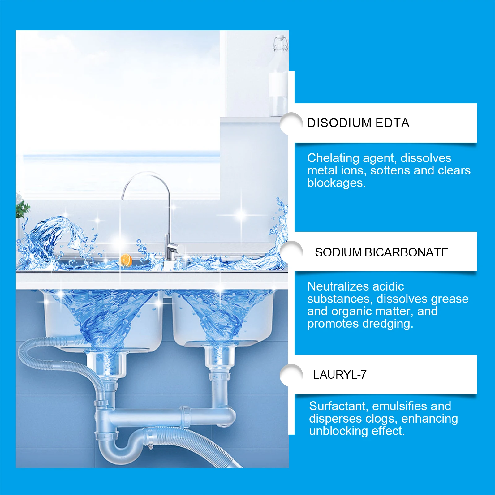 100 جرام قوي استنزاف نظافة تنظيف مسحوق قوية الأنابيب التجريف وكيل إزالة انسداد تحديث الروائح المجاري أدوات التجريف السريع #4