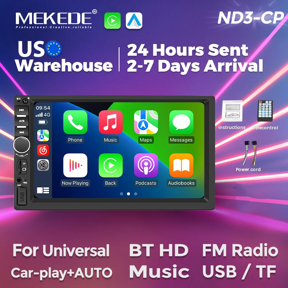 

МЕКЕДЕ США Мультимедийный MP5-плеер с 7-дюймовым HD сенсорным дисплеем и поддержкой Carplay для Land Rover, Lexus, Mazda, Jaguar, Dacia, Chrysler