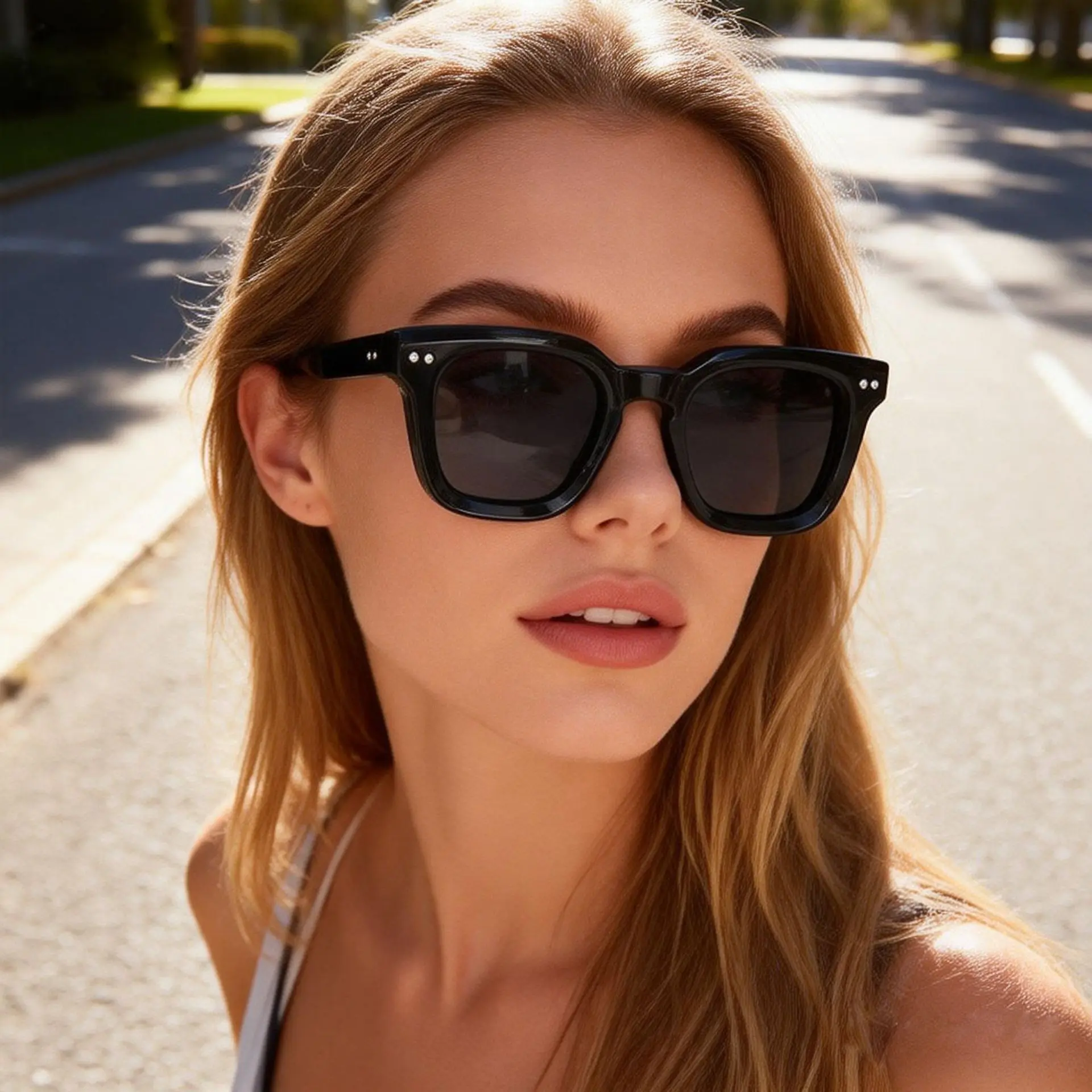 High Quality Luxury Brand Acetate Polarized Sunglasses Men Women New Fashion Vintage Square Gradient Sunglass UV400