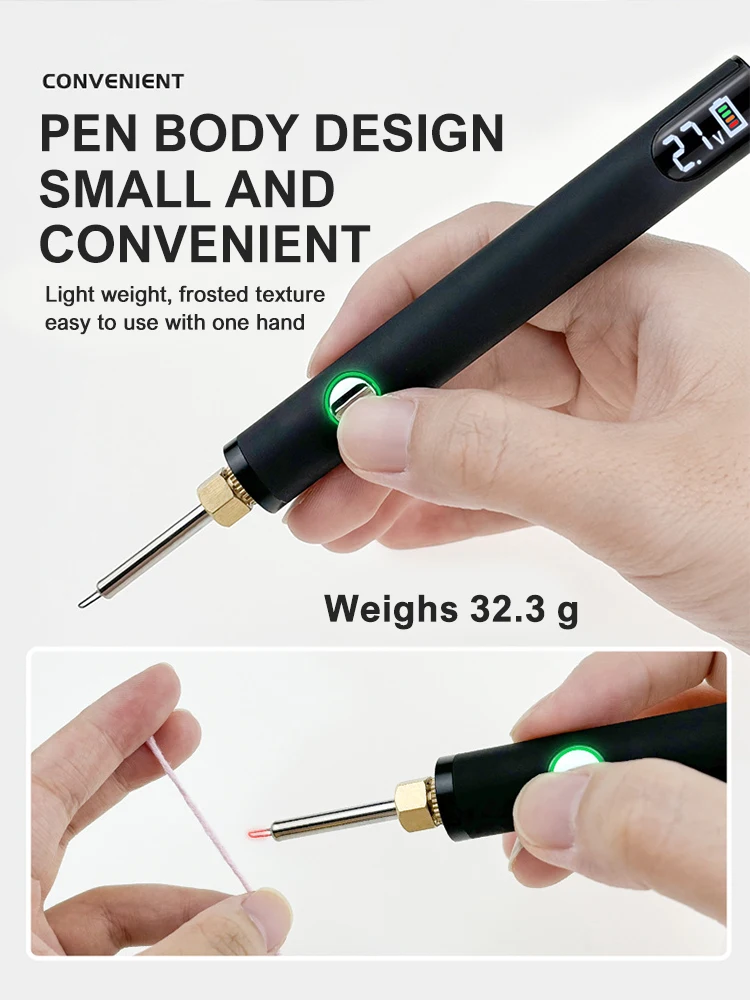 Wireless Charging Electric Soldering Iron Solder Adjustable Voltage & Portable Design 5V8W Fast Charging Repair Welding Tools