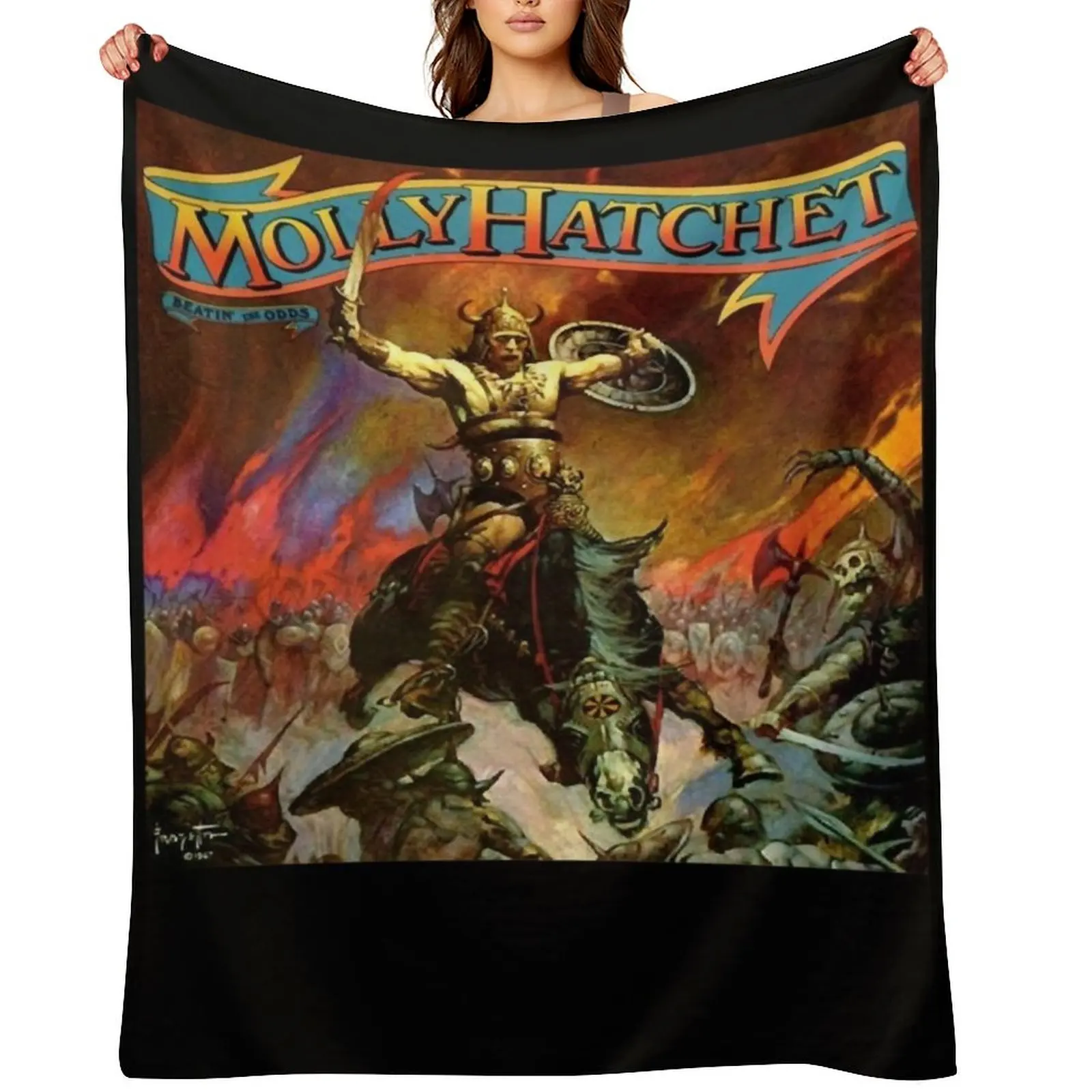 

Molly Hatchet Throw Blanket Decorative Sofa Quilt funny gift Soft Big Blankets
