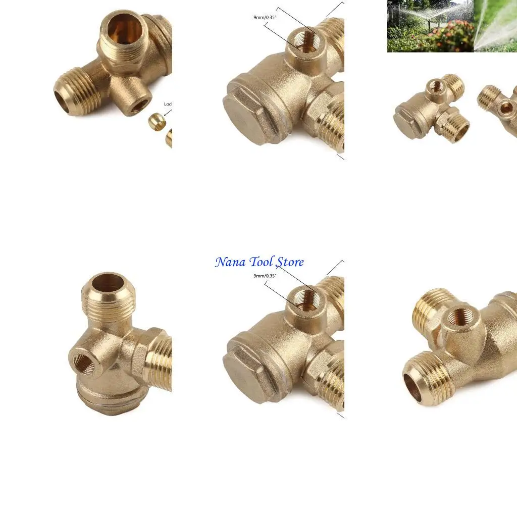 

31GJ 3 порта -латунные воздушные компрессорные клапаны разъем трубы для мужской резьбы 2 размеры