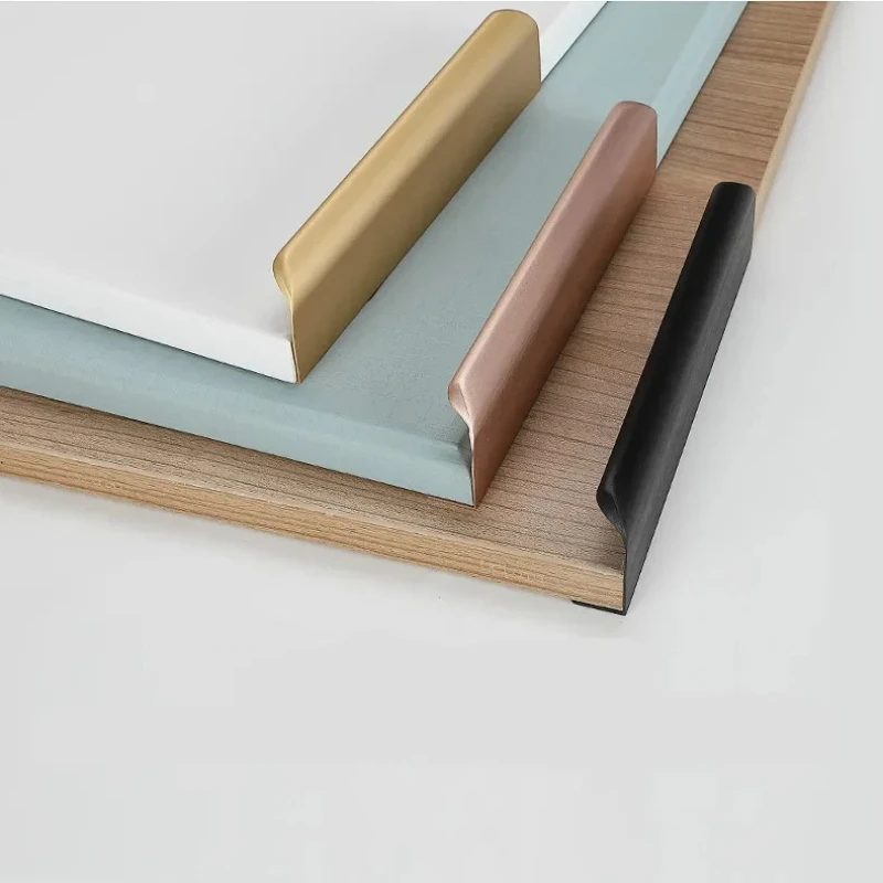 Hidden Drawer Handle Modern Rose Gold Black Hidden Handles Long Kitchen Cabinet Pulls Cabinet Kitchen Wardrobe Pulls Hardware