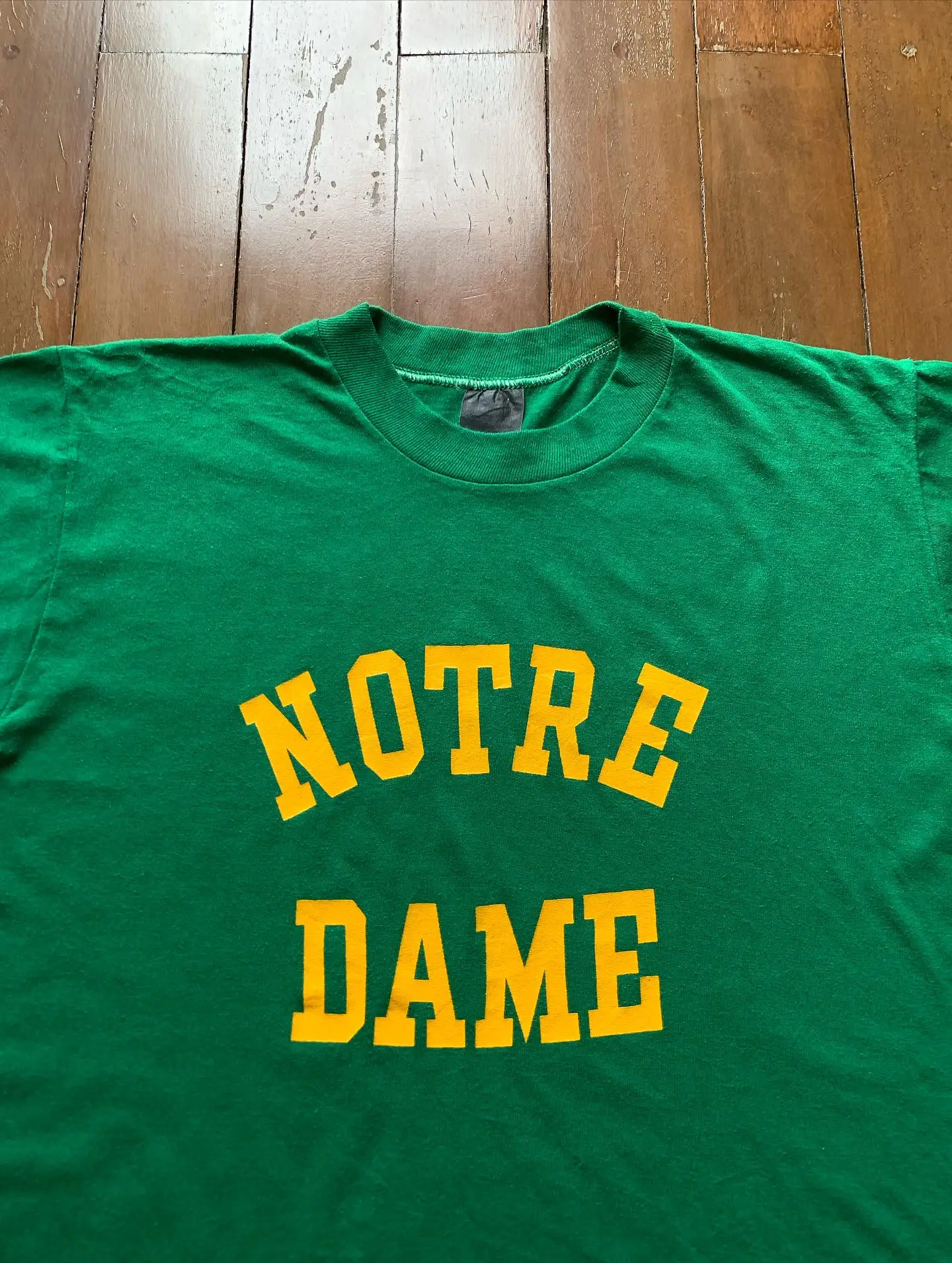 Dopamine Green University Letter T-Shirt Short Sleeve Unique Design Sensation Breathable Cotton round Neck Male Female Universal