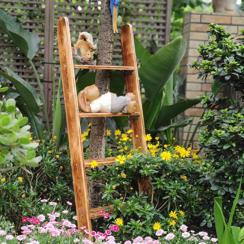 

Household small ladder Solid wood straight ladder Up and down bed ladder