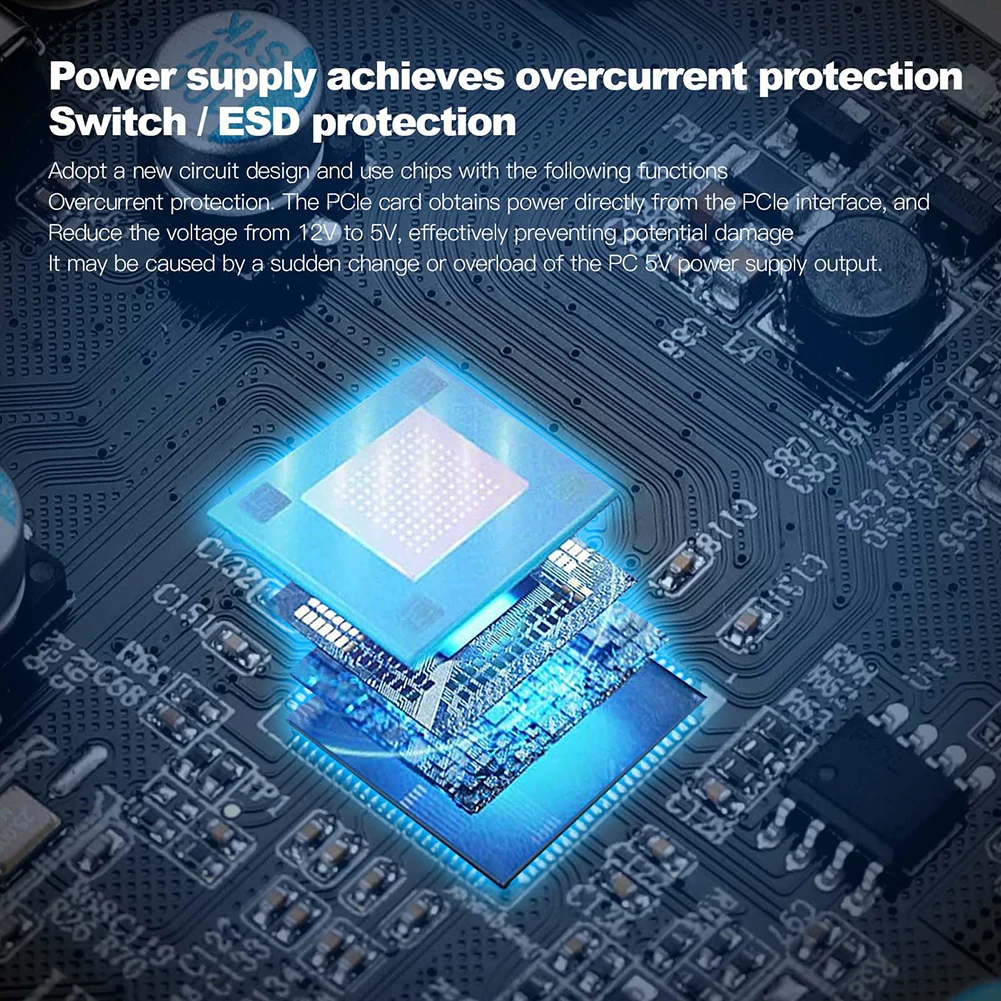 PCIe X4 To USB 3.2 Card 20Gbps Adapter USB Gen2 3x USB3.2 and 2x TPYC-C Support Windows 7/8/10 (32/64 Bit)  OS 10.8.2