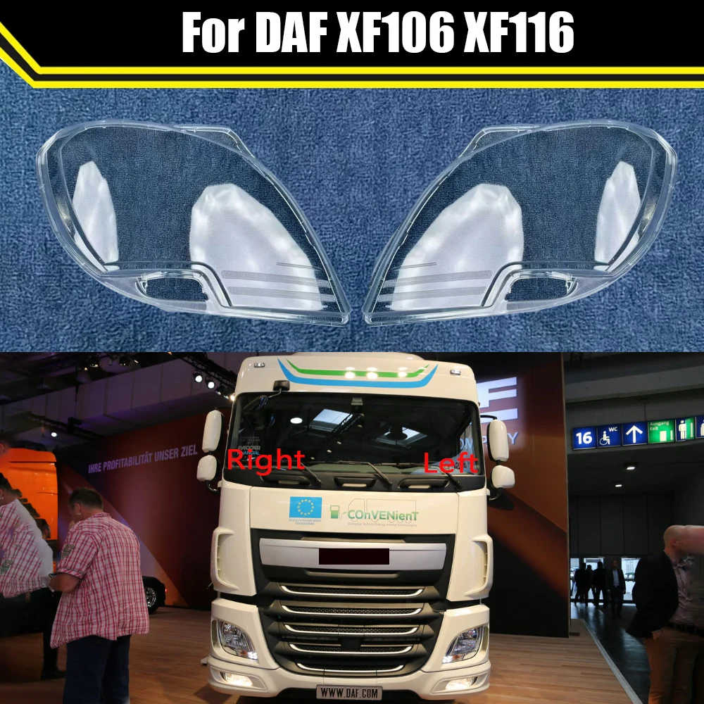 

For DAF XF106 XF116 Auto Head Lamp Light Case Car Front Headlight Lens Cover Lampshade Glass Lampcover Caps Headlamp Shell