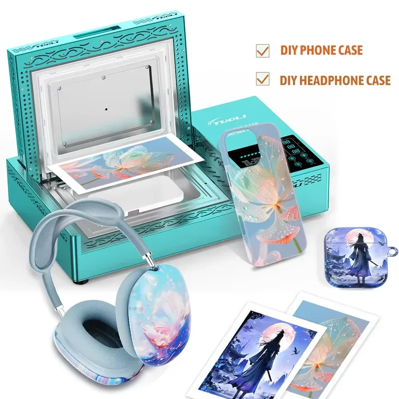 For TuoLi 3D Sublimation Earphone Cover Heat Press Transfer Printer Custom DIY Personalized Phone Case Printing Machine