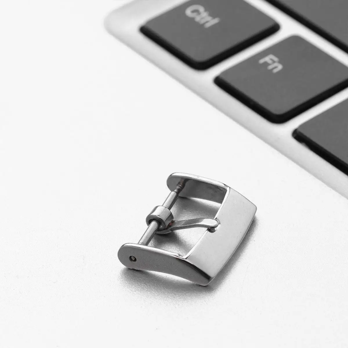 Stainless Steel Silver Watch Clasp Metal Buckle Durable for Silicone Electronic Straps Fashion Watch Buckle Accessories