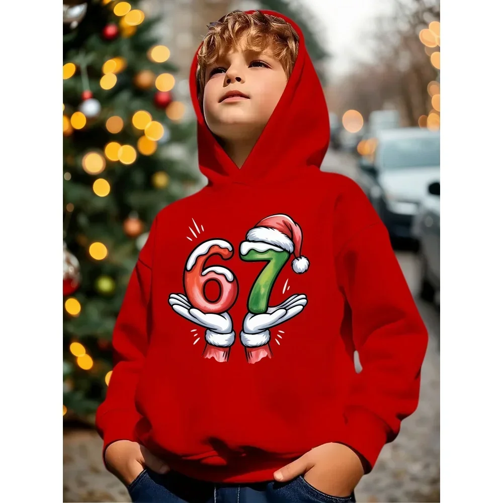 2026 عيد الميلاد 67 مطبوعة عارضة مريحة حزب هوديي للأطفال #4