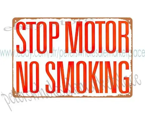 stop motor No Smoking metal tin sign decorate living room wall hangings