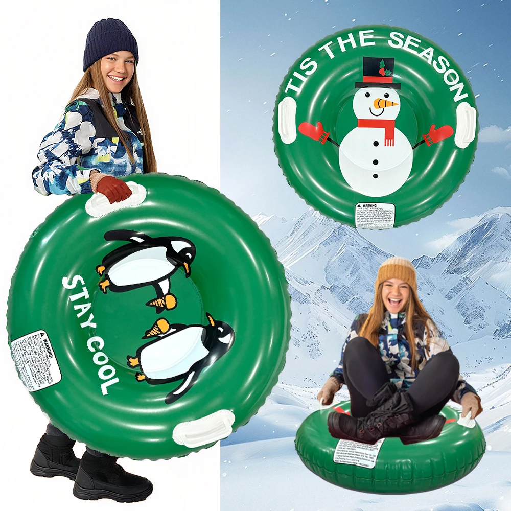 1 زلاجة ثلجية قابلة للنفخ - سعة كبيرة، متينة، سهلة النفخ، حلقة ثلج، رياضات خارجية، توفر تجربة تزلج آمنة وممتعة، أزرق #4