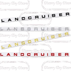 Capó delantero de coche para Land Cruiser, emblema de letras, insignia de Metal brillante, negro y gris, calcomanías para carrocería, pegatina para maletero trasero