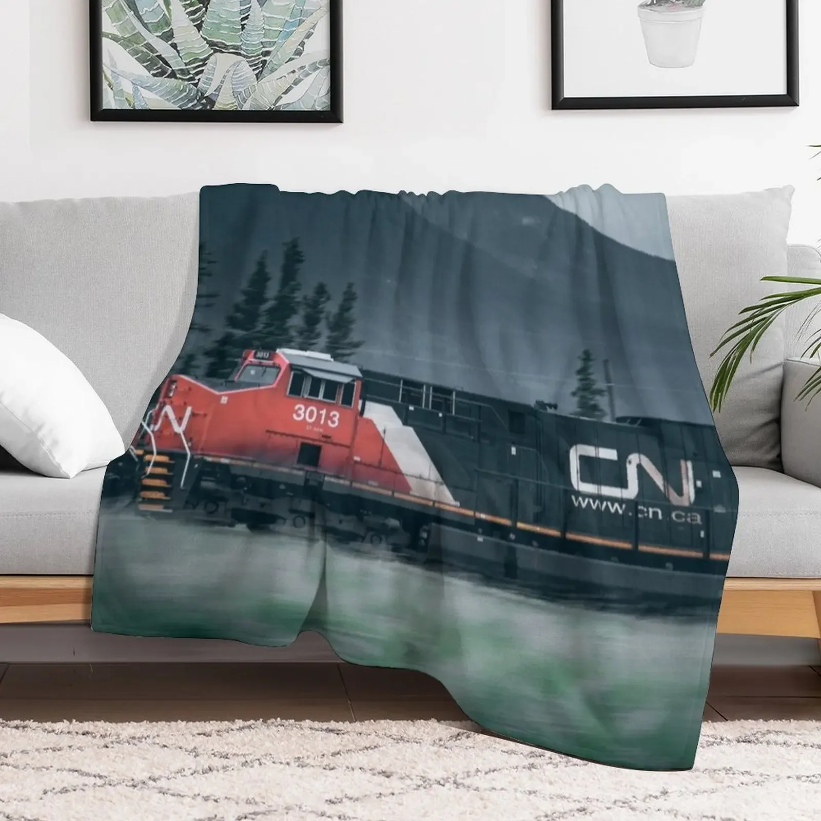 Catching the Train Throw Blanket Luxury Brand Giant Sofa Blankets