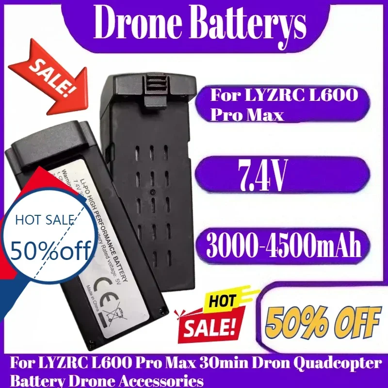 

Для LYZRC L600 Pro Max аккумулятор 7,4 В 4500 мАч 30 минут срок службы батареи L600 ProMax дрон аккумулятор для квадрокоптера аксессуары для дронов
