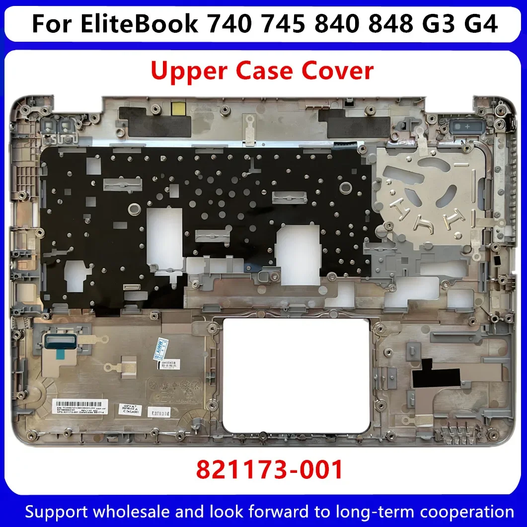 HP EliteBook 840 G3 740 745 848 G3 G4 노트북 상단 케이스 손목 받침대 커버, 821173-001 실버