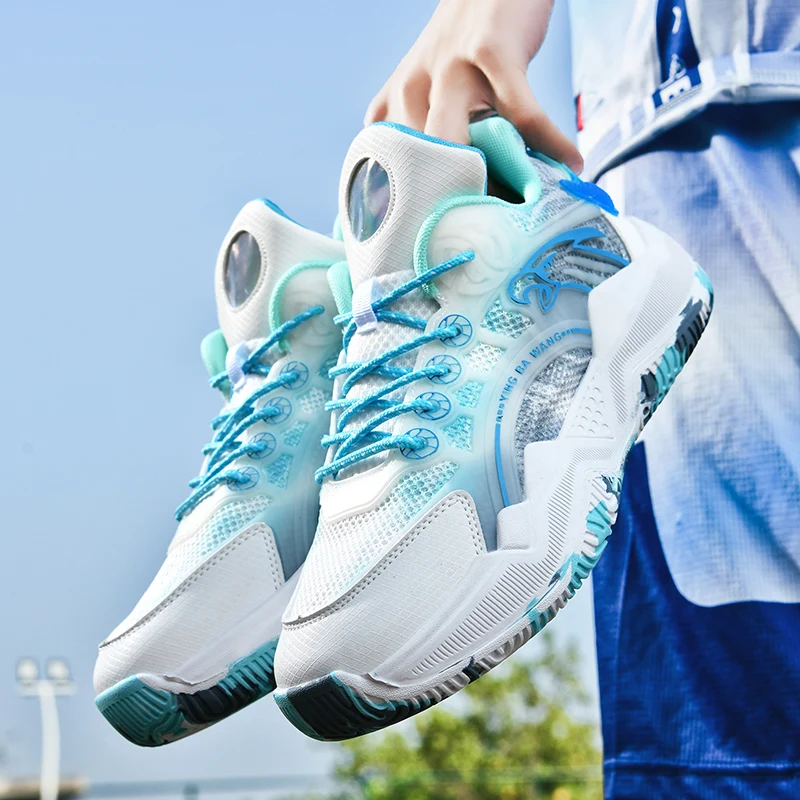 New Basketball Shoes with Cushioning and Shock Absorption, Comfortable and Breathable Casual Sneakers,Sports Shoes for Students