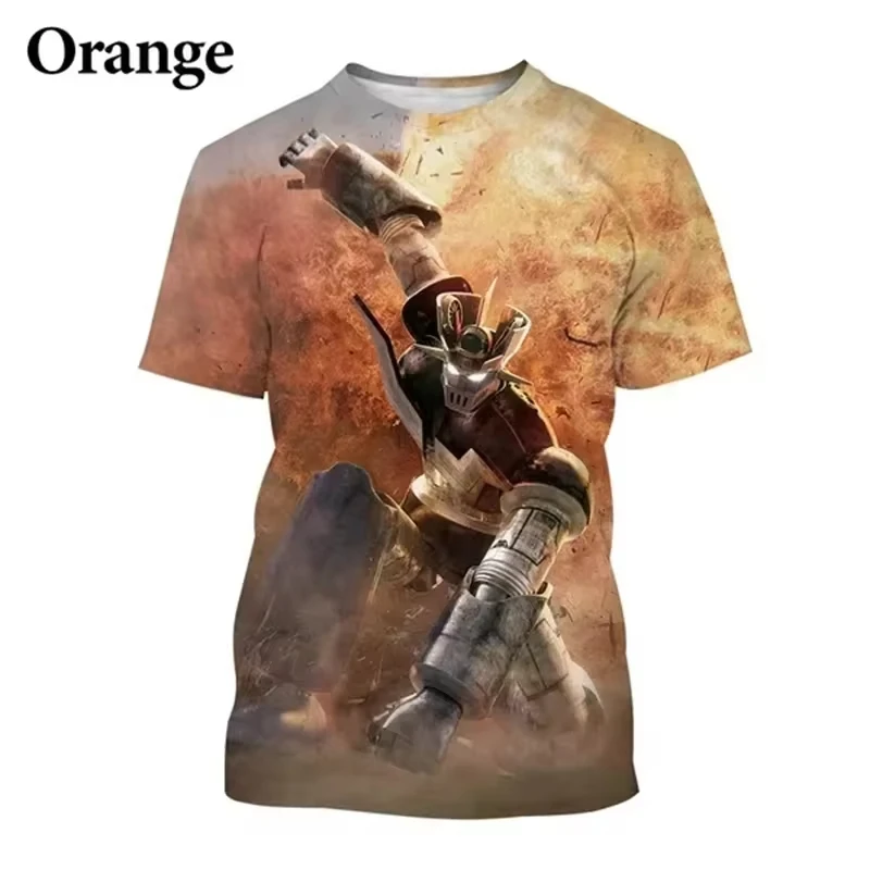 New Anime Mazinger Z 3D Print T-Shirt Men Women Casual Hip Hop Short Sleeve T Shirts Oversized Harajuku Tees Tops Kid Clothing