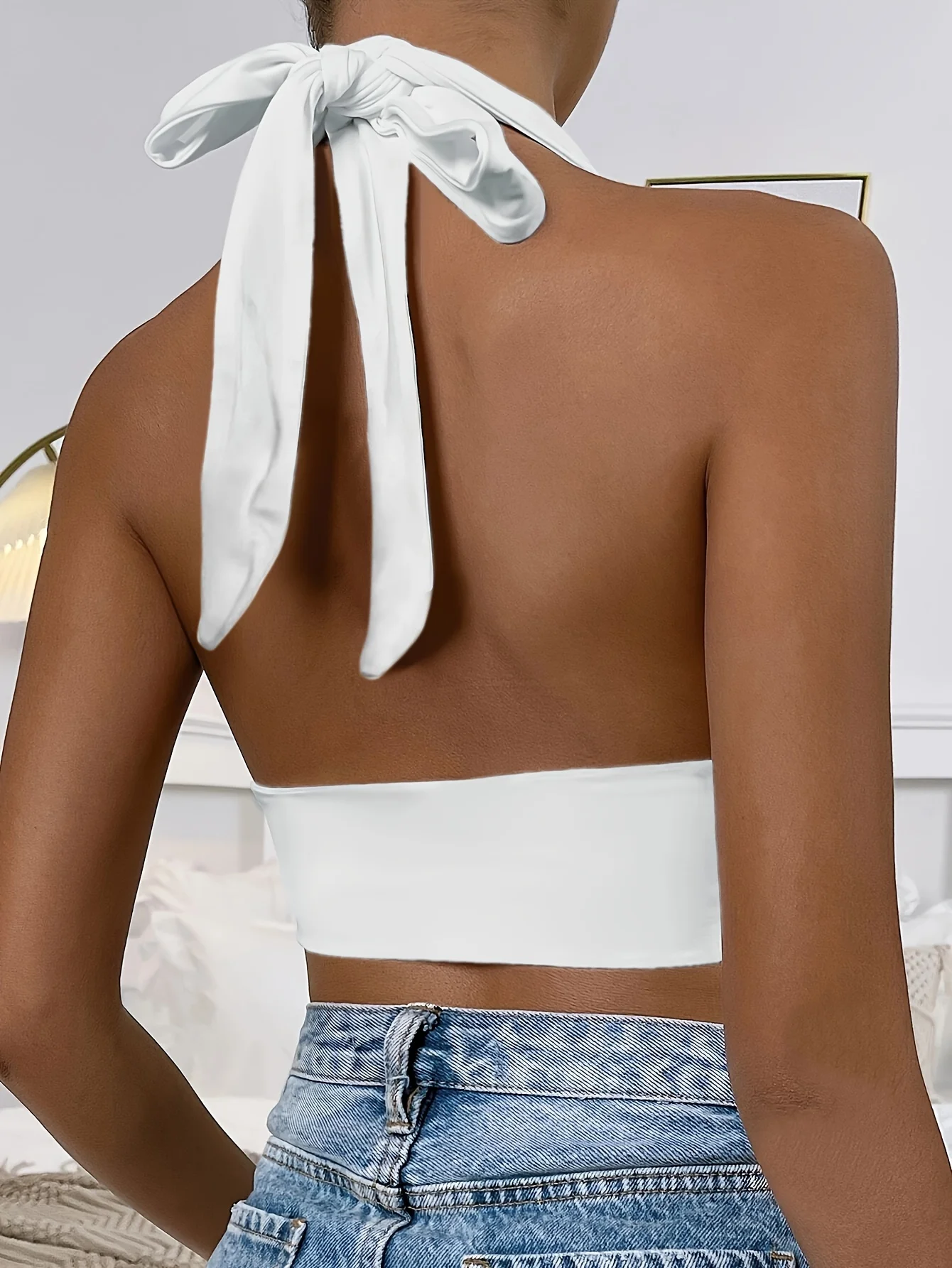Cool Summer Leisure Beach Women Adjustable Neck Strap Ladies Vest