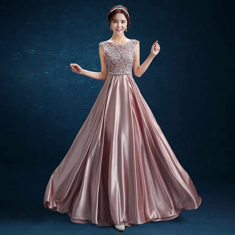 VOLALO New Arrival Floor Length Lady Girl Women Princess Bridesmaid Banquet Party Ball Dress Gown Dresses Fast Shipping 2024