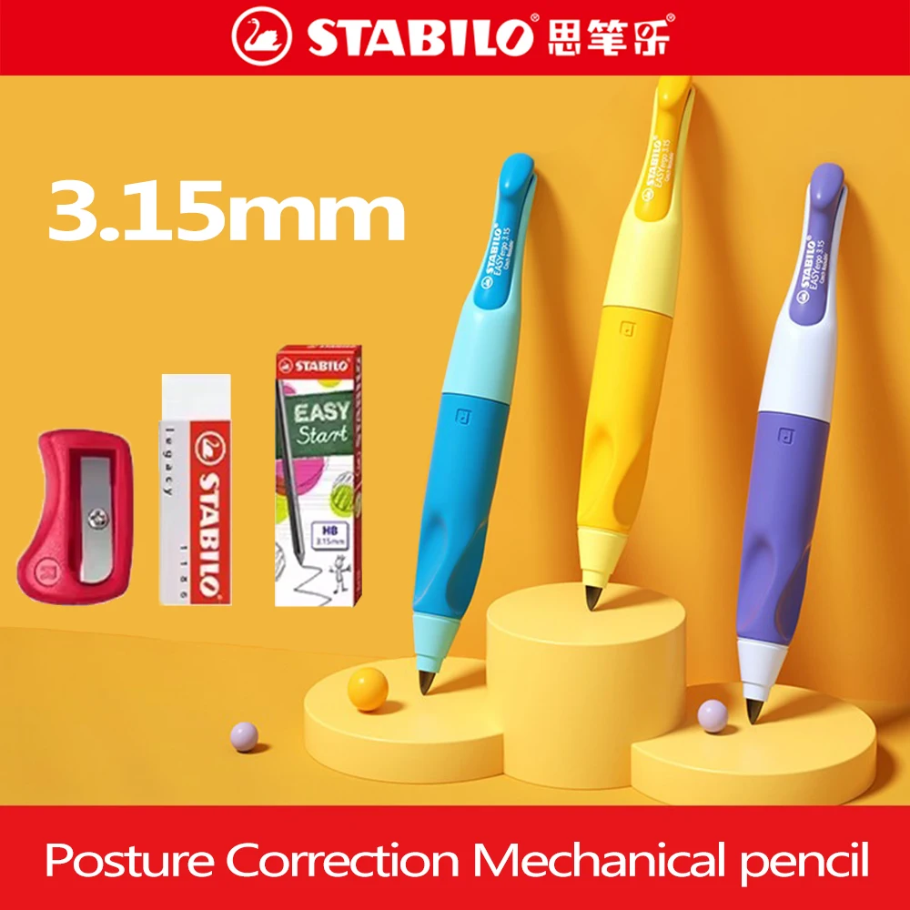 1set Stabilo Mechanical Pencils 3.15mm Correct Posture for Children's HB Leads Cute School Supplies Kawaii Stationery