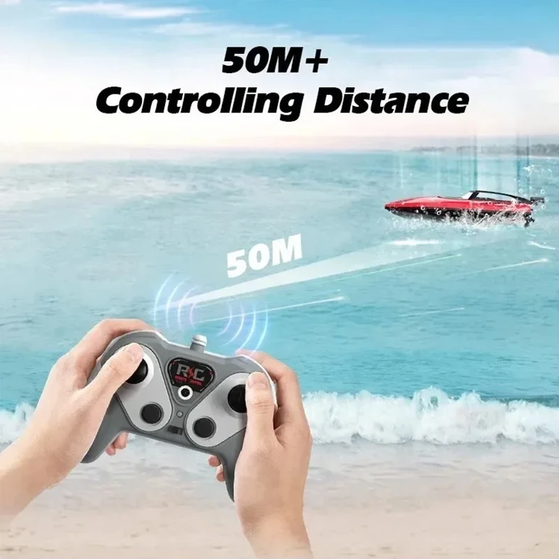 원격 제어 보트 듀얼 모터 10 Km/h 고속 라디오 원격 제어 스피드 보트 미니 Rc 보트 물 장난감 풀 장난감