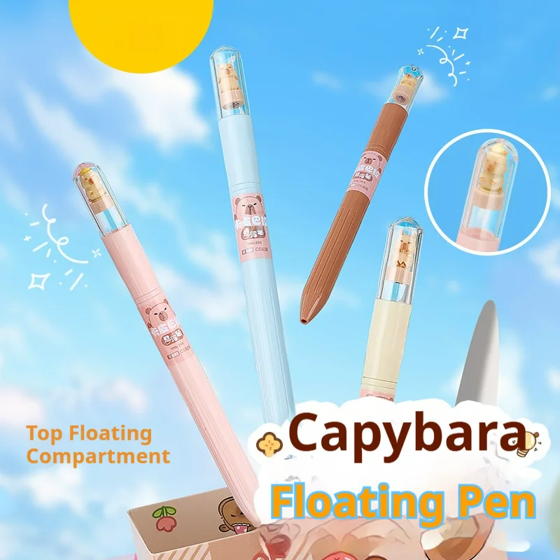 

Pack of 4, Random Colors, Neutral Pens, Capybara Floating Pens, High-Quality Smooth Writing Pens for Students, Quick-Drying Office Signature Pens, Perfect for Valentine's Day, Christmas, Gifts, Also Suitable for Halloween, Thanksgiving, or Christmas Gifts