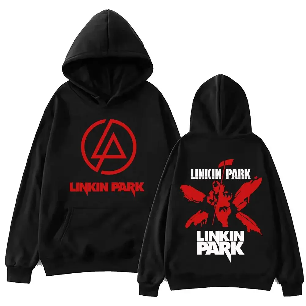 Streetwear Hip Hop LinkinPark Hoodie Harajuku Pullover Popular Music Sweatshirt Fans Gift Hoodies Men Casual YK2 Oversized Tops