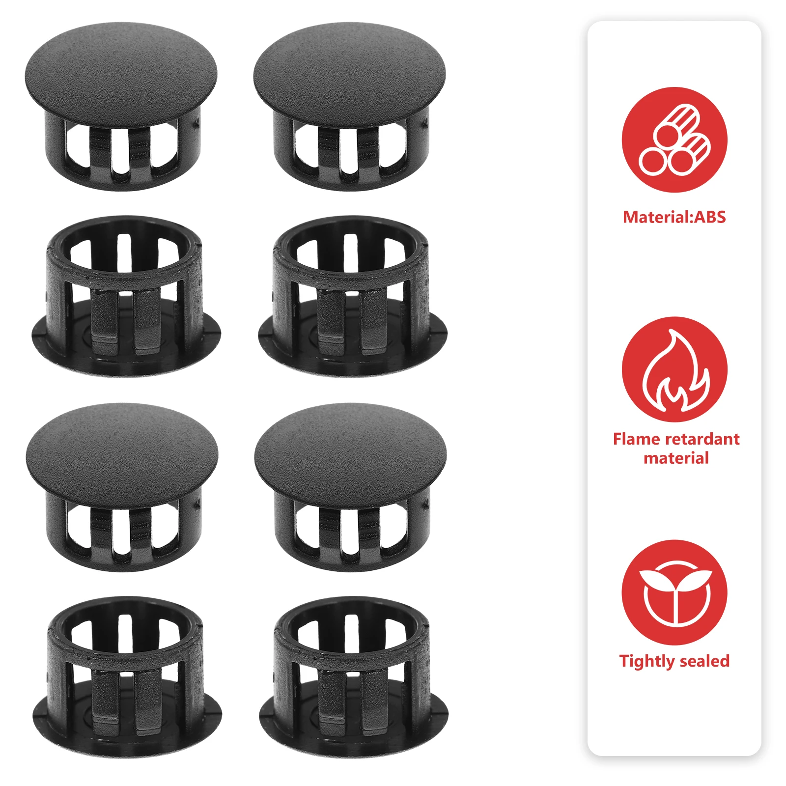 

100Pcs ABS Hole Plugs Durable Long-Lasting for Tables Chairs Cupboards Easy to Install Remove Panel Furniture Parts