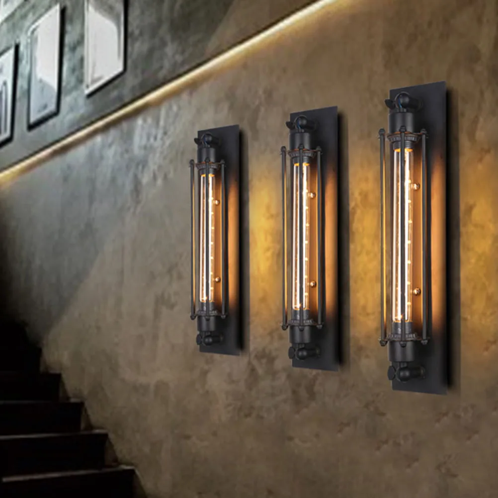 

Retro Industrial LED Flute Wall Lamp E27 for Living Room Bar Restaurant and Aisle Decoration Lighting 110V- 240V