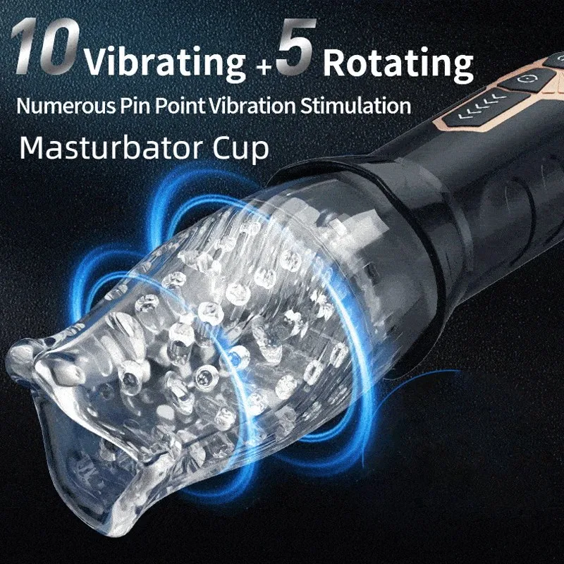 Sex Toys for Men Machine Automatic Electric Piston Rotating Sucker Male Blowjob Masturbator Cup Vagina Dildo Real Oral Vibrator