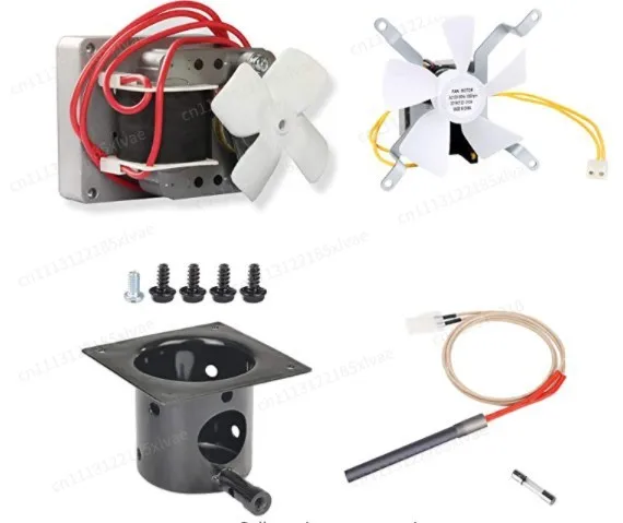 For 250W Wood Pellet Grill Full Hopper & Burner Assembly Kit Electric Auger Feed Heating Replacement Parts